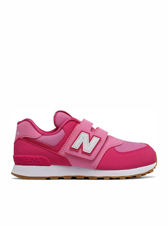 574 Youth Kids Sneakers with Scratch Pink
