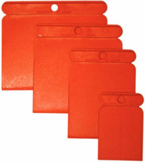 Zpower Spatula Plastic with Plastic Handle Set of 4pcs 50-125mm