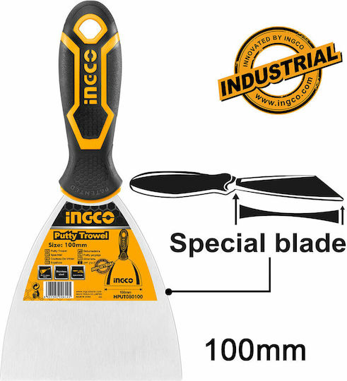 Ingco Spatula Inox 100mm with Plastic Handle HPUT08100