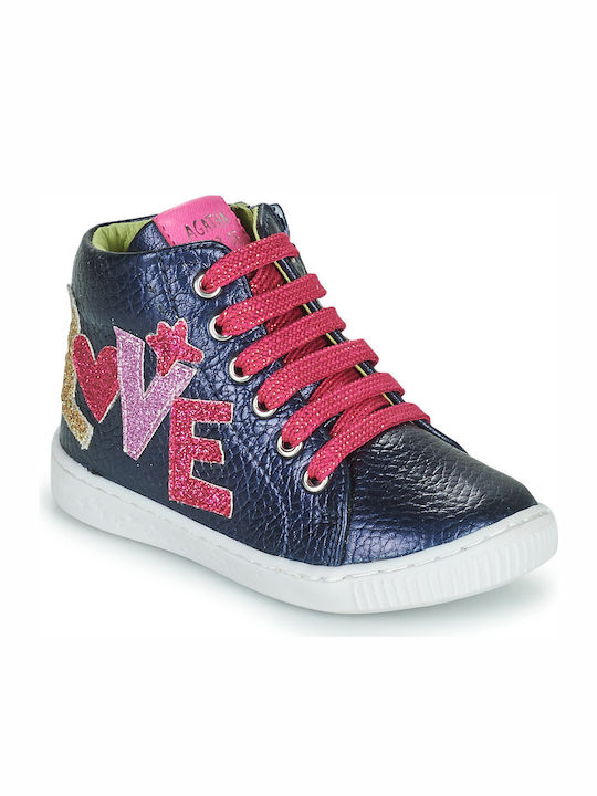 Kinder Sneakers Hoch Anatomisch Blau