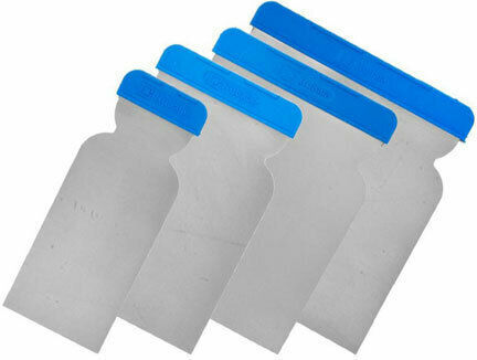 Toolcraft Trowler Spatula Metallic with Plastic Handle Set 4 Pieces 85-600