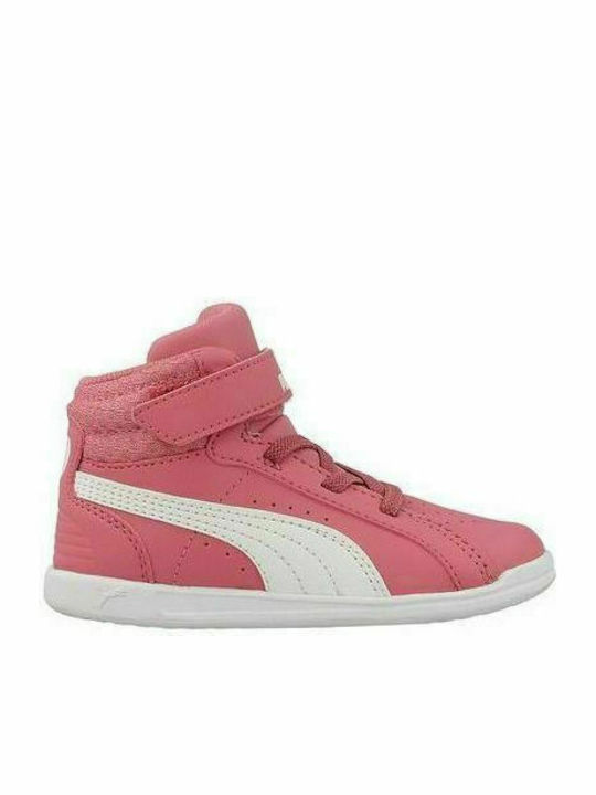 Ikaz Mid Παιδικά Sneakers High με Σκρατς Φούξια