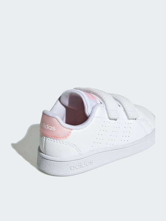 Vorteil ADVANTAGE Kinder Sneakers mit Klettverschluss Cloud White / Acid Red