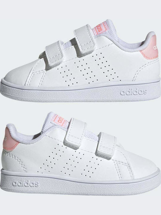 Vorteil ADVANTAGE Kinder Sneakers mit Klettverschluss Cloud White / Acid Red