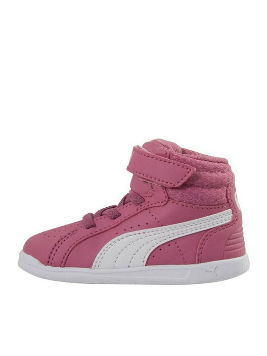 Ikaz Mid Παιδικά Sneakers High με Σκρατς Φούξια