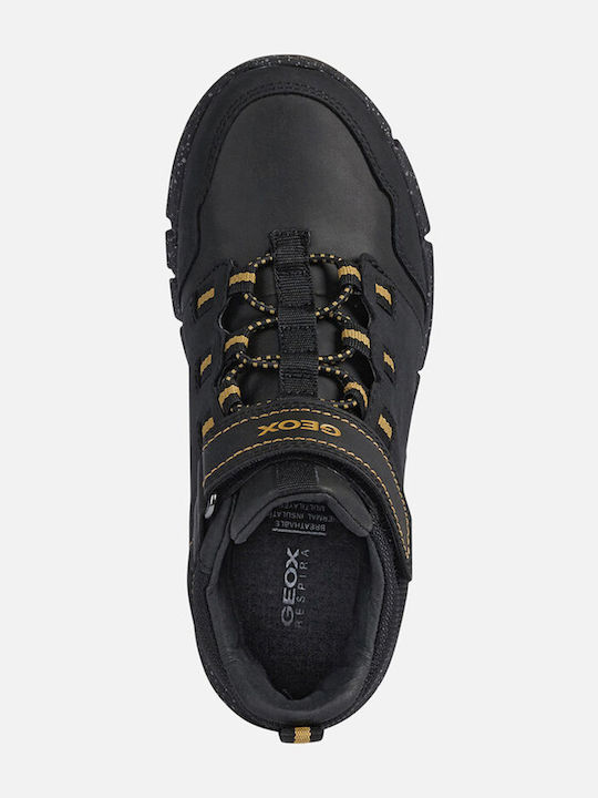 Flexyper ABX Παιδικά Sneakers High Ανατομικά με Σκρατς Μαύρα