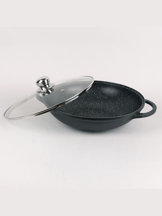 Maestro Wok Cu capac din Aluminiu cu Strat de Piatră 32cm