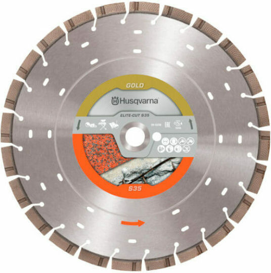 Husqvarna Cutting Disc Diamond Elite-Cut S35 400mm Cutting Disc Construction Materials Hole Diameter 400mm 1pcs