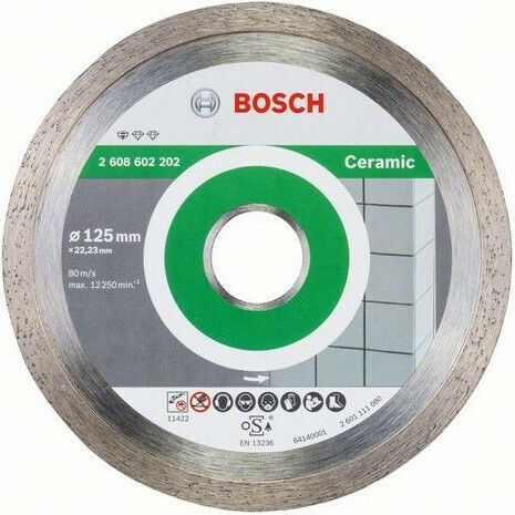 Bosch Diamond Tile Standard Ceramic 125mm Cutting Disc Construction Materials Hole Diameter 125mm 1pcs
