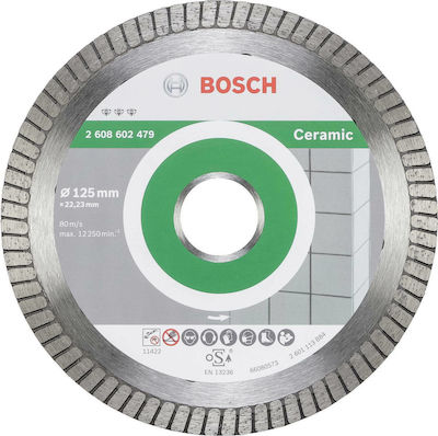 Bosch Διαμαντόδισκος Κοπής Best for Ceramic Extra Clean Turbo 125mm Schneidscheibe 125mm 1Stück