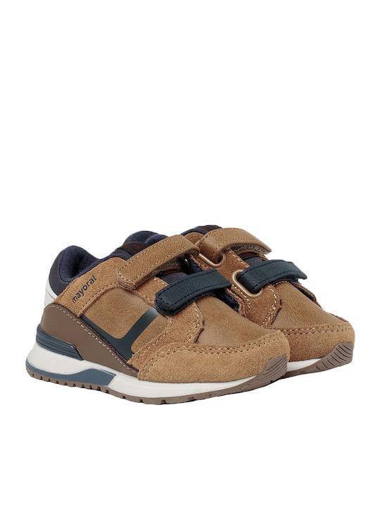 Kinder Sneakers mit Klettverschluss Tabac Braun