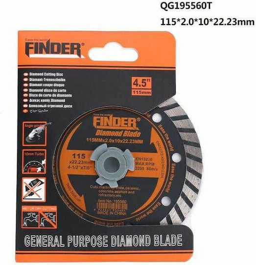 Finder Blade 4.5mm Cutting Disc Construction Materials Hole Diameter 115mm 1pcs