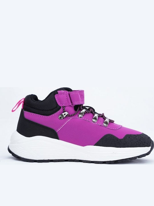 Climb Kinder Sneakers Hoch mit Klettverschluss Lila
