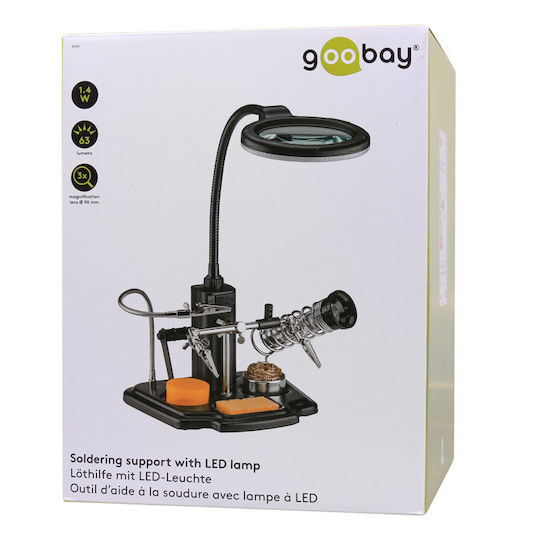FixPoint 45241 Base with Magnifying Glass & Lamp Soldering Iron