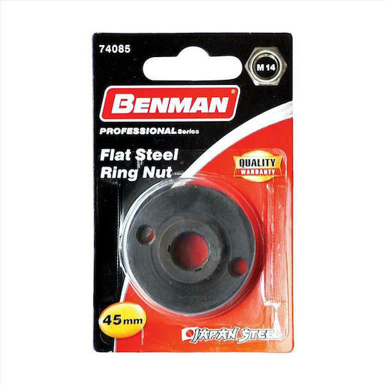 Benman 74085 Εξάρτημα Γωνιακού Τροχού Βίδα Ροδέλα Γωνιακού Τροχού Ίσια Flat M14 45