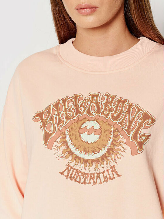 Sunny Wave Cropped Women's Sweatshirt Peachy Daze