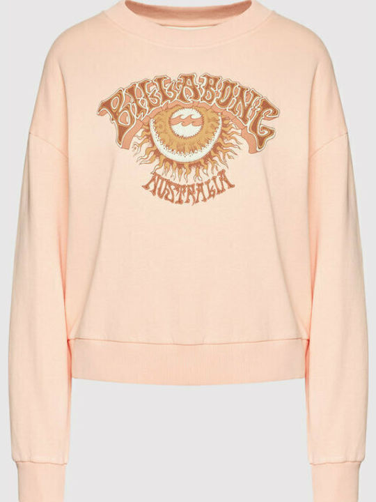 Sunny Wave Cropped Women's Sweatshirt Peachy Daze