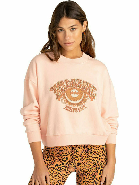 Sunny Wave Cropped Women's Sweatshirt Peachy Daze