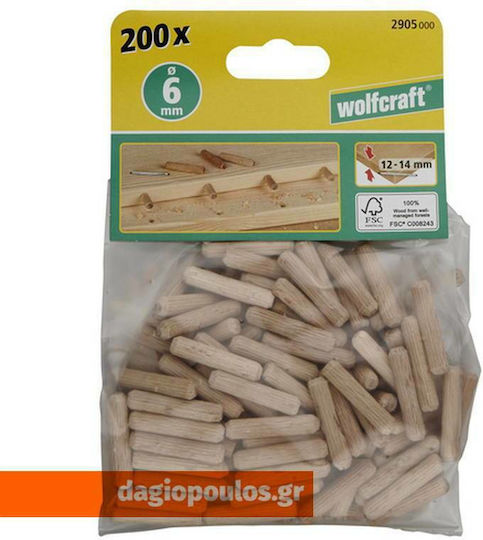 Wolfcraft Wooden Dowels 10x40mm 30pcs 2910000
