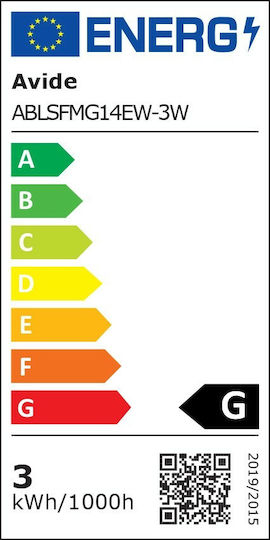 Avide ABLSFMG14EW-3W LED крушка 3W 78mm за фасунга E14 и форма G45 Топло бяло 180лм