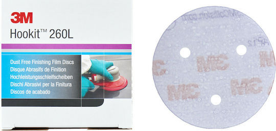 3M Finishing Abrasive Disc Hookit Orbital Sander Sanding Sheet K600 with 15 Holes 150x150mm