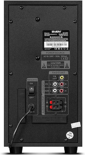 Sven Sistem audio 2.1 MS-2050 SV-013233 55W cu Media digitale Player și Bluetooth Negru