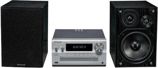 Panasonic Аудиосистема 2 SC-PMX94 SC-PMX94EG-S 120W с CD Player и Bluetooth Сребрист
