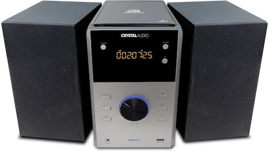 Crystal Audio Аудиосистема 2 HBT 381253, HBT2 30W с CD / Цифрови медии Player и Bluetooth Сребрист