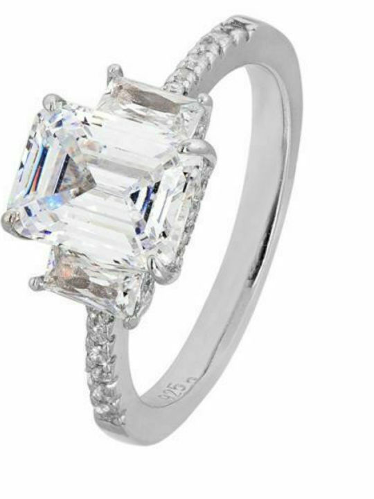 Prince Silvero Single Stone Ring From Silver