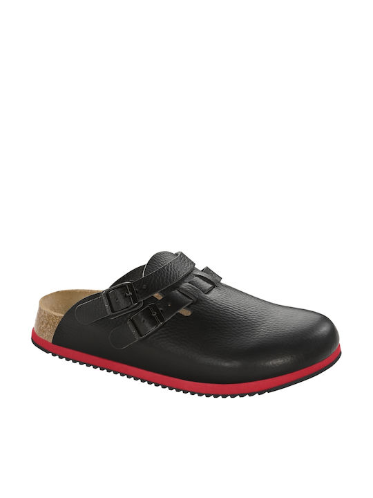 Birkenstock Kay SL Professional Δερμάτινα Ανατομικά Σαμπό Μαύρα
