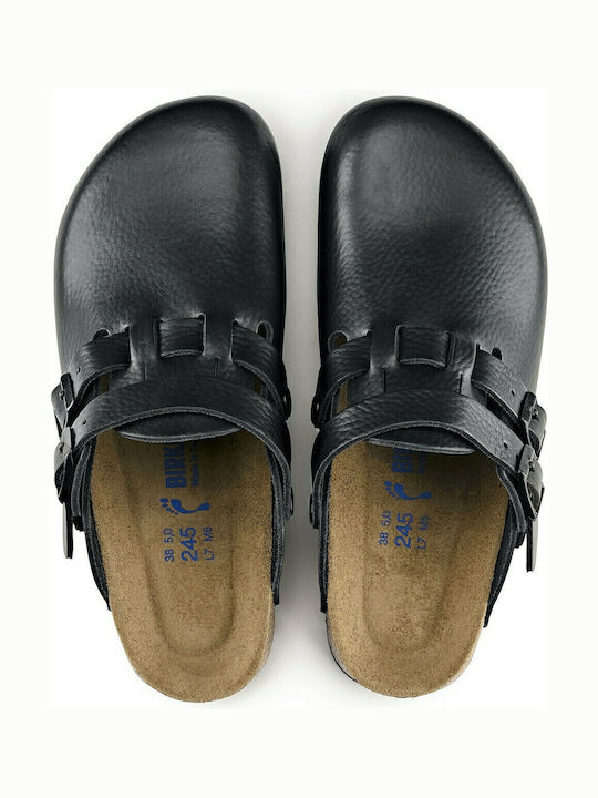 Birkenstock Kay SL Professional Δερμάτινα Ανατομικά Σαμπό Μαύρα