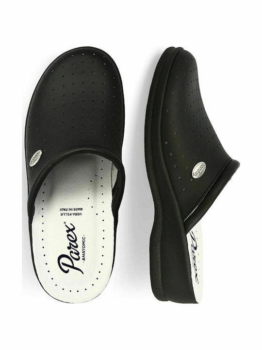 Parex Women's Leather Anatomic Clogs Black