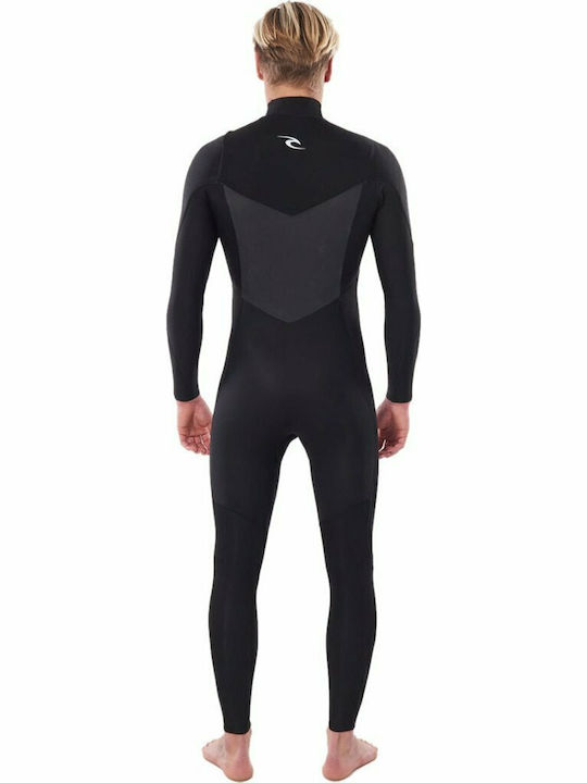 Rip Curl Мъжки Dawn Patrol Chest Zip Wetsuit Гащеризон Водолазен Костюм с Цип Черен 5мм