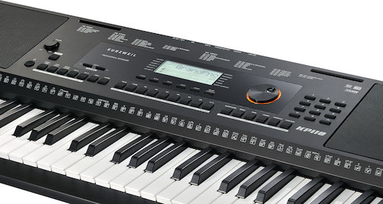 Kurzweil Tastatur KP110 mit 61 Dynamisch Tasten mit Notenständer Schwarz