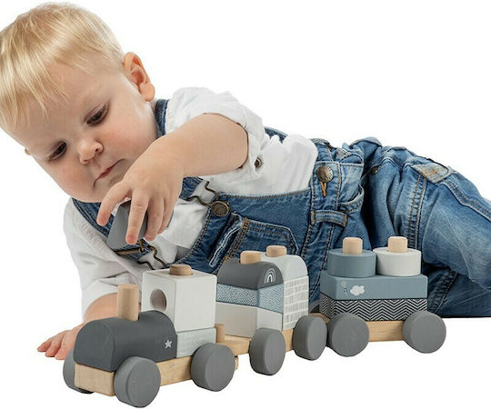 Label Label Όχημα Stacking Train από Ξύλο για 18+ Μηνών