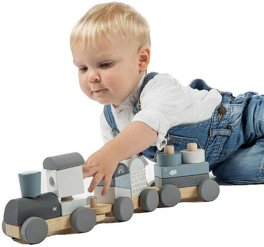 Label Label Όχημα Stacking Train από Ξύλο για 18+ Μηνών