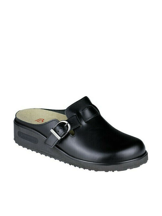 Berkemann Tec Pro Toivo Leather Anatomic Clogs Black