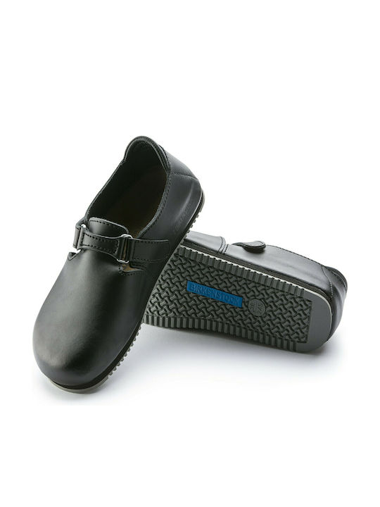 Birkenstock Linz SL Professional Leather Anatomic Clogs Black