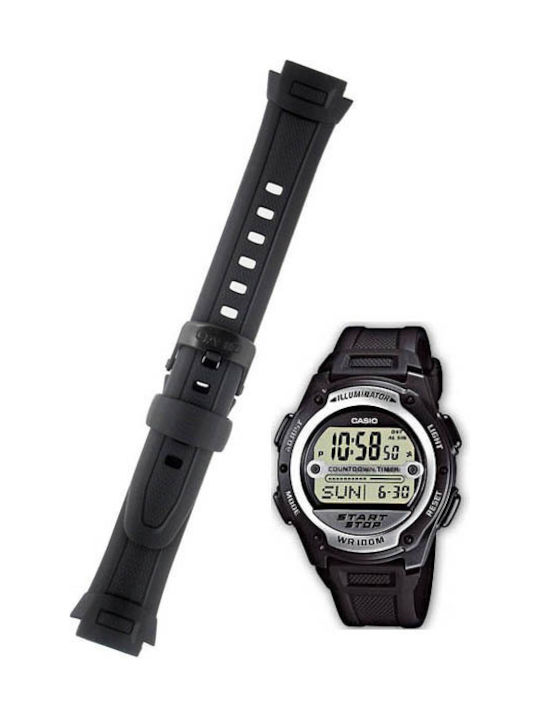 Casio Curea de cauciuc Negru 18mm
