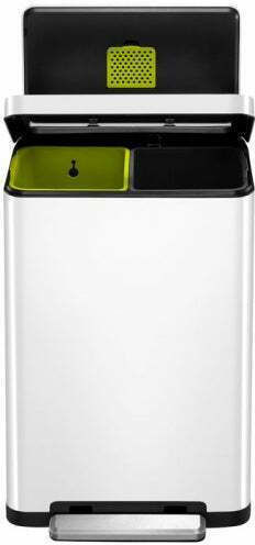 Eko X-Cube VB 936840 Waste Bin Recycling made of Stainless Steel with Pedal White 40lt 1pcs