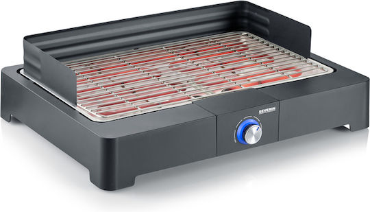 Severin Tabletop Electric Grill Grill 2200W with Adjustable Thermostat 44.5cmx26cmcm