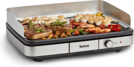Tefal Настолна Планча Електрическа Скара с Гладка Плоча 2300W с Регулируем Термостат 47x52см