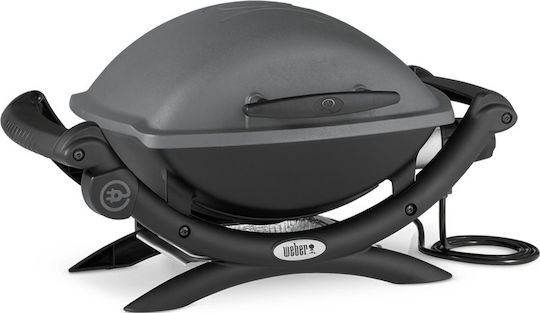 Weber Q1400 Tabletop Electric Grill Aluminium Grill 2200W with Lid and Adjustable Thermostat 43cmx32cmcm