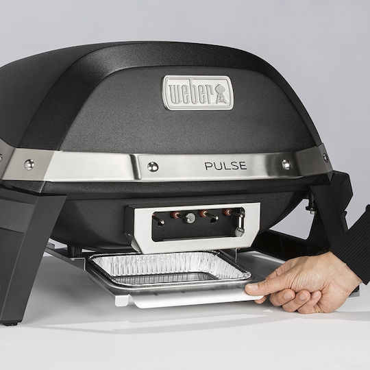 Weber Pulse Tabletop Electric Grill Grill 2200W with Lid and Adjustable Thermostat 49cmx39cmcm