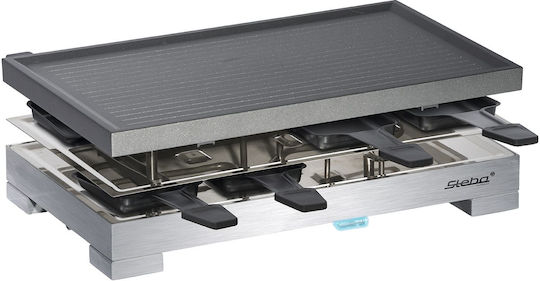 Steba Tischplatte Elektrogrill Raclette Geriffelte Platte 1200W mit einstellbarem Thermostat 40.5cmx24cmcm