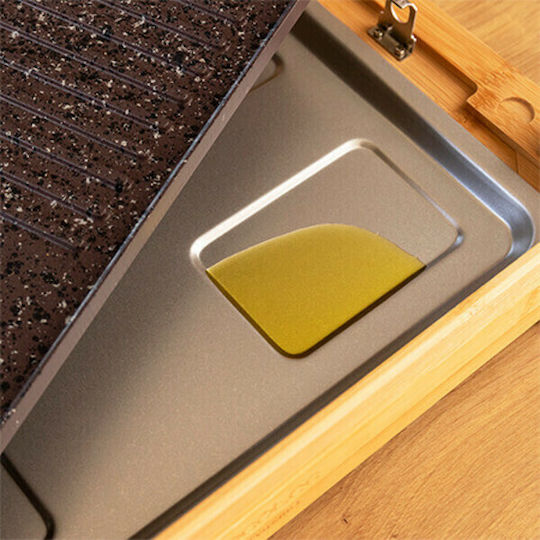 Cecotec Tasty & Gril Mixstone Tabletop Electric Grill Smooth and Ribbed Plate 2000W with Adjustable Thermostat 37.5cmx24.5cmcm