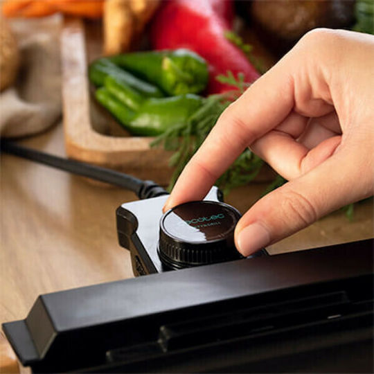 Cecotec Tasty & Grill 2000 Tabletop Electric Grill Smooth and Ribbed Plate 2000W with Adjustable Thermostat 37.5cmx24.5cmcm