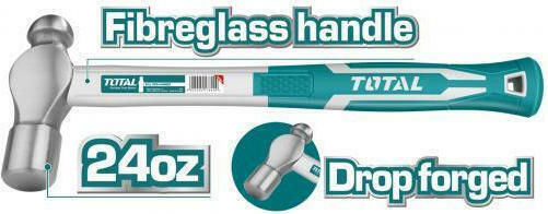 Total Ciocanul 660gr cu Mâner de Fiberglass THT74246