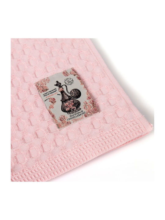 Dimcol Geschirrtuch aus 100% Baumwolle in Rosa Farbe 50x70cm