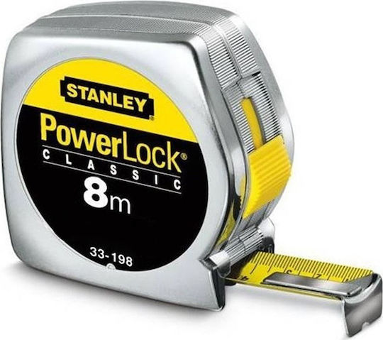 Stanley Powerlock Tape Measure with Auto-Rewind 25mm x 8m